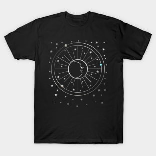 Moon - Stars - Planets - Galaxy T-Shirt